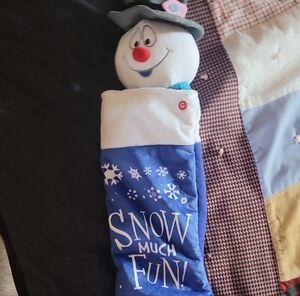 Blue Snowman Christmas Stocking